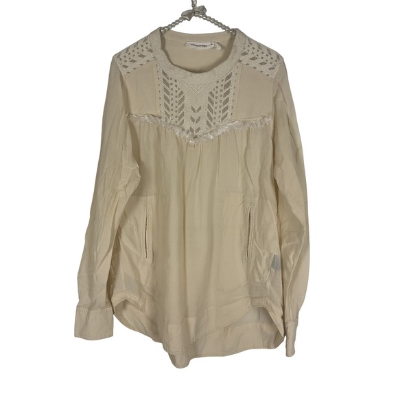 Isabel Marant Etoile Women's Creme Tunic Boho Shift Embroidered Dress Size EU 40 - Picture 2 of 9